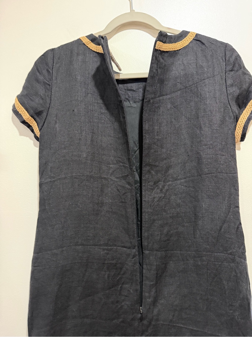 Liz Claiborne Petites Black Linen Sheath Dress Size 2 Vintage - Picture 6 of 8